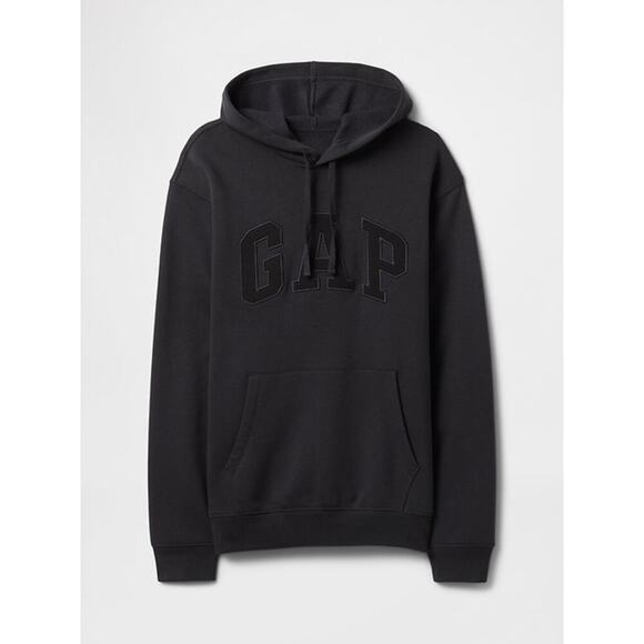 Gap Relaxed Logo Hoodie Black Moonless Night Pullover Sweatshirt S & M NEW/NWT!! - Picture 3 of 11